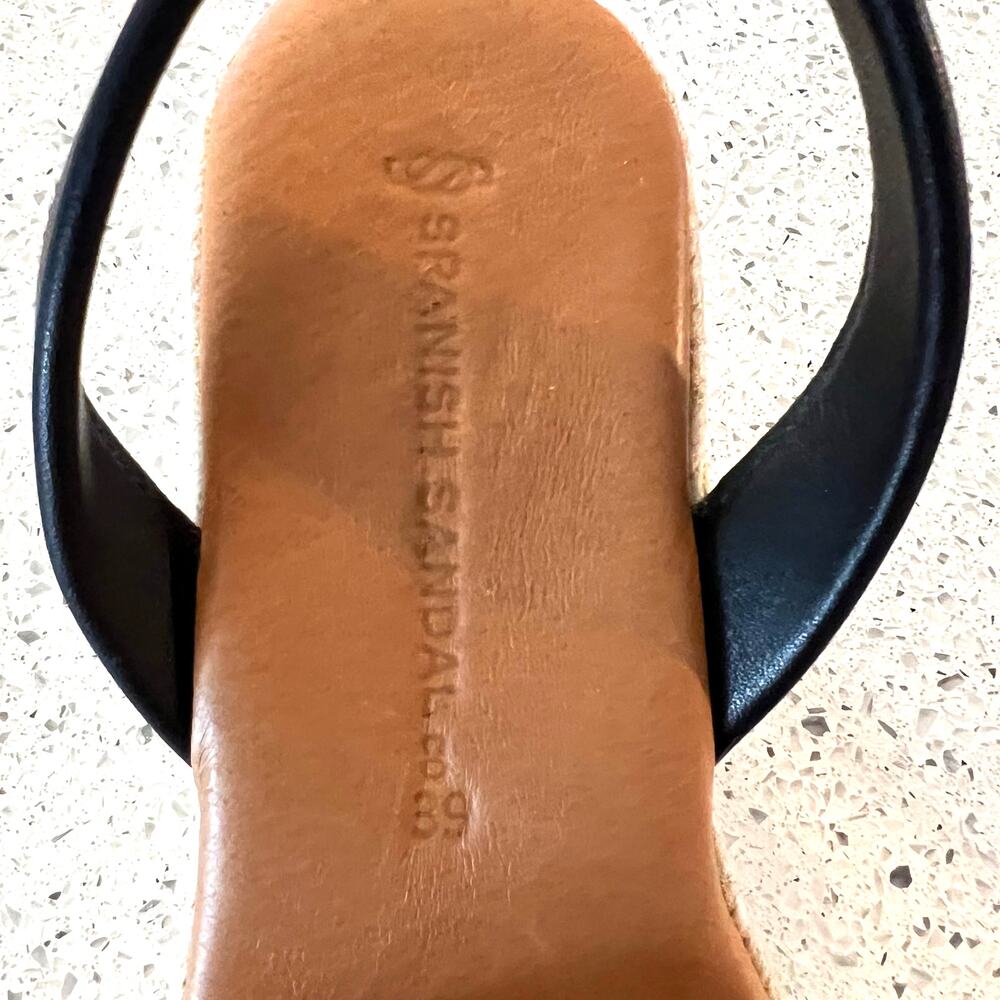 The Spanish Sandals Co Black espadrille wedges - Picture 7 of 8